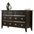 Dark Brown Wood 6-Drawer Wardrobe Dresser by HomePacific