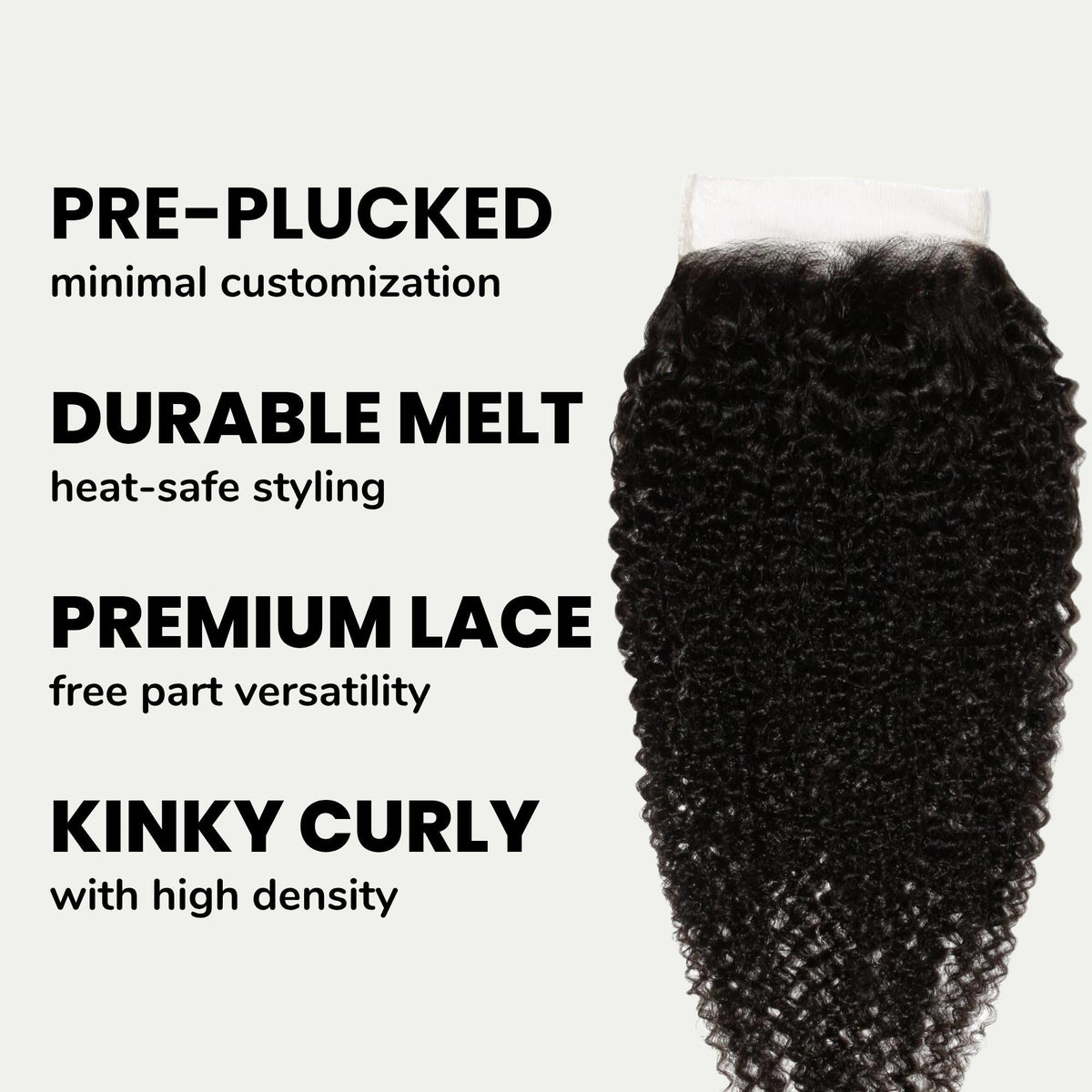 Afro Kinky Curly 4x4 Transparent Lace Human Hair Closure by Private Label