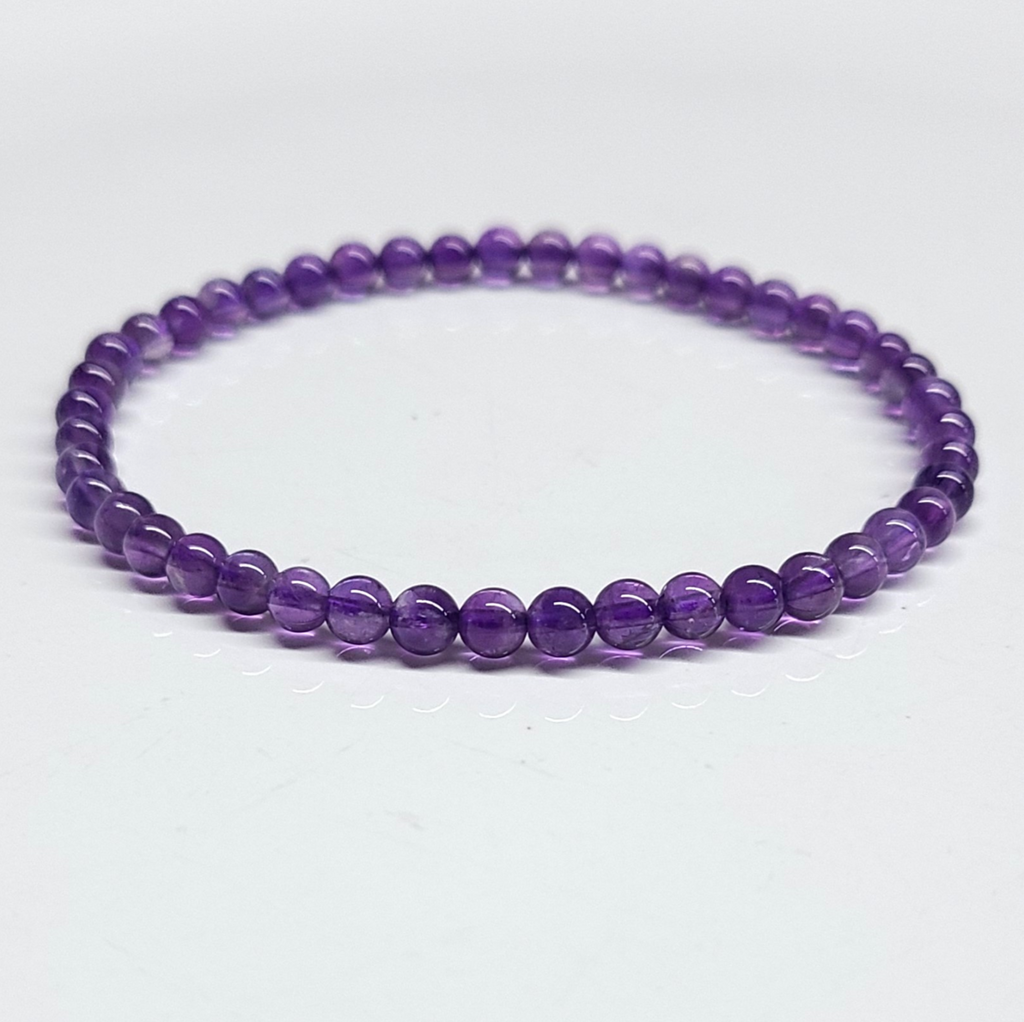 Amethyst Round Bead Bracelet - The Serenity Stone by Sacred Crystals
