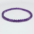 Amethyst Round Bead Bracelet - The Serenity Stone by Sacred Crystals