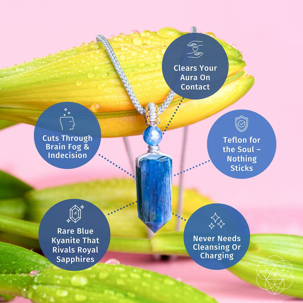The Aura Shield - Rare Kyanite Pendant by Conscious Items