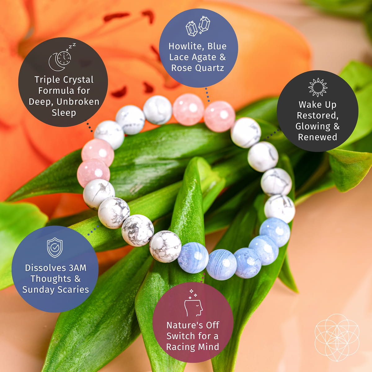 3AM Thoughts Off - Deep Sleep Trio Bracelet by Conscious Items