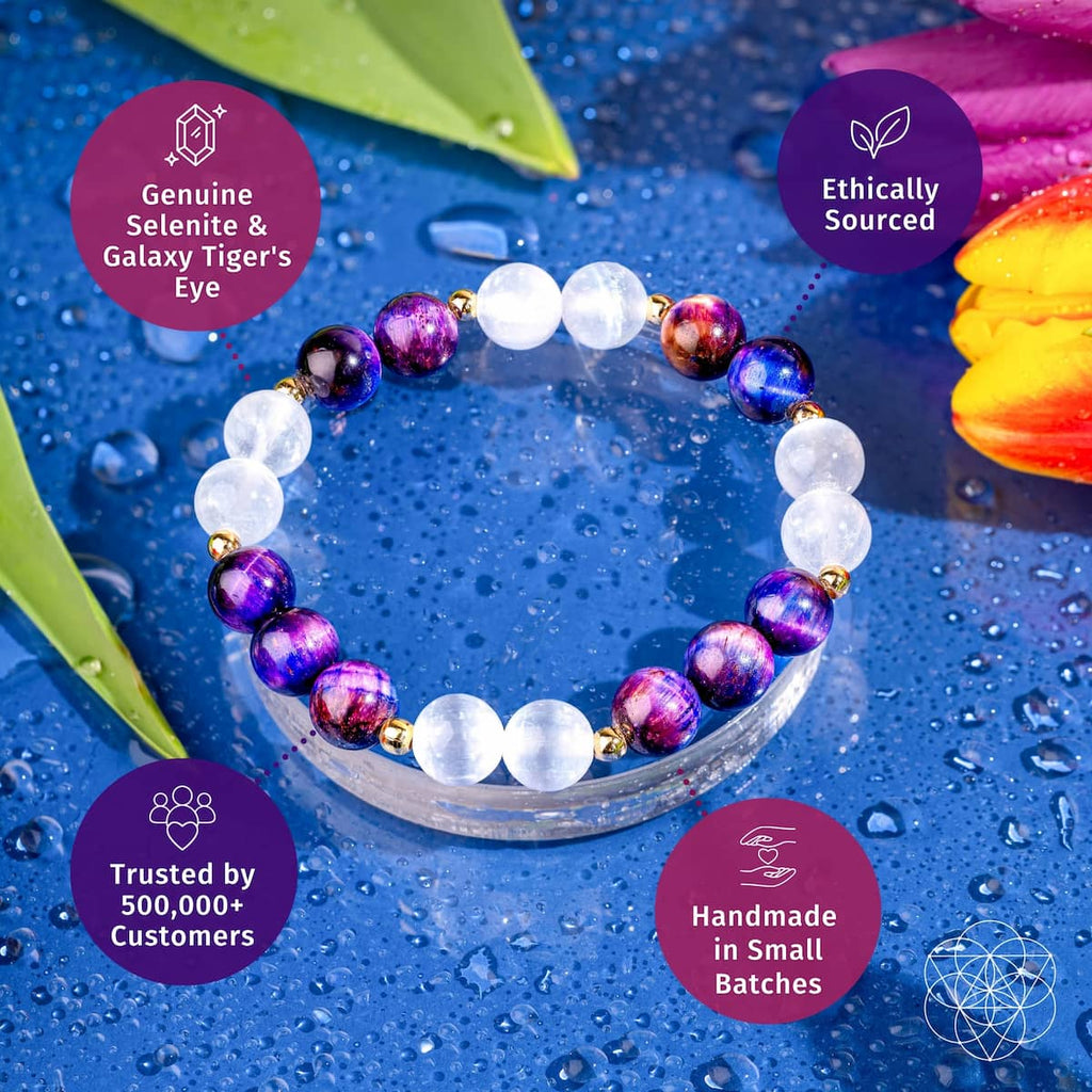 Cosmic Energy Amplifier - Galaxy Tiger’s Eye Bracelet by Conscious Items