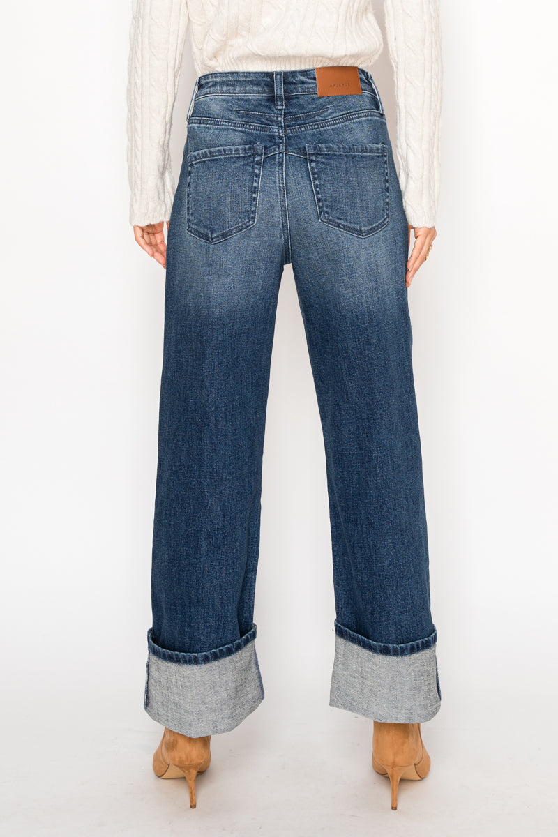 Tummy Control High Rise A-wide Jeans by Artemis Vintage