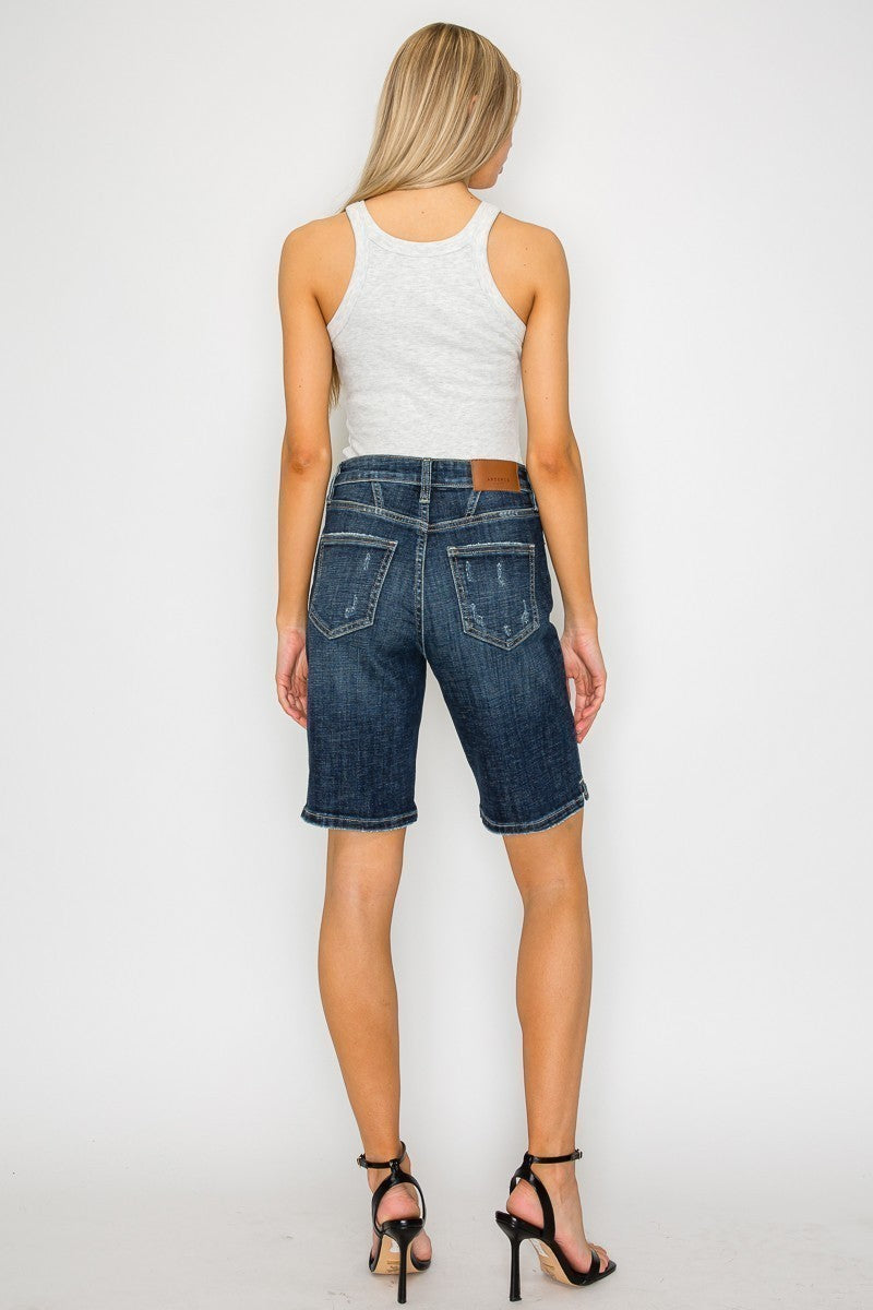 Celeste Dark Wash High Rise Bermuda Jeans by Artemis Vintage
