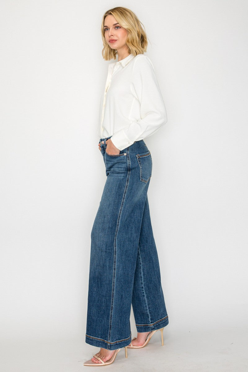 Relaxed High Rise Palazzo Jeans by Artemis Vintage