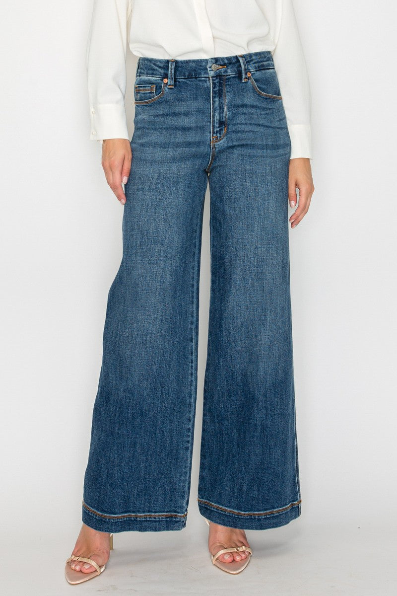 Relaxed High Rise Palazzo Jeans by Artemis Vintage