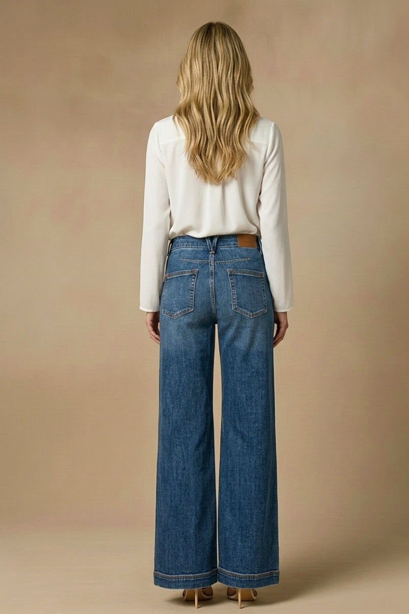 Relaxed High Rise Palazzo Jeans by Artemis Vintage