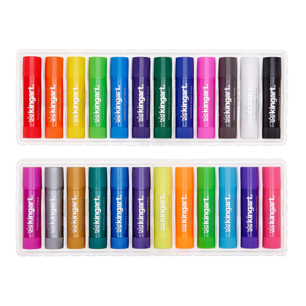 Tempera Paint Sticks – 24 Colors by KINGART