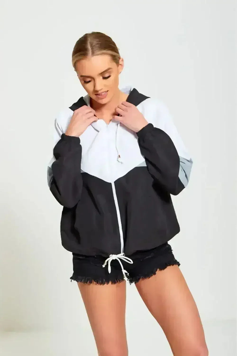 Two Tone Cagoule Jacket for Women by Femstylo