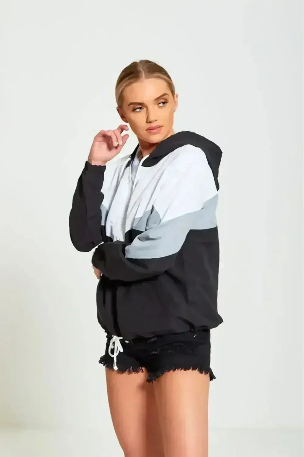 Two Tone Cagoule Jacket for Women by Femstylo