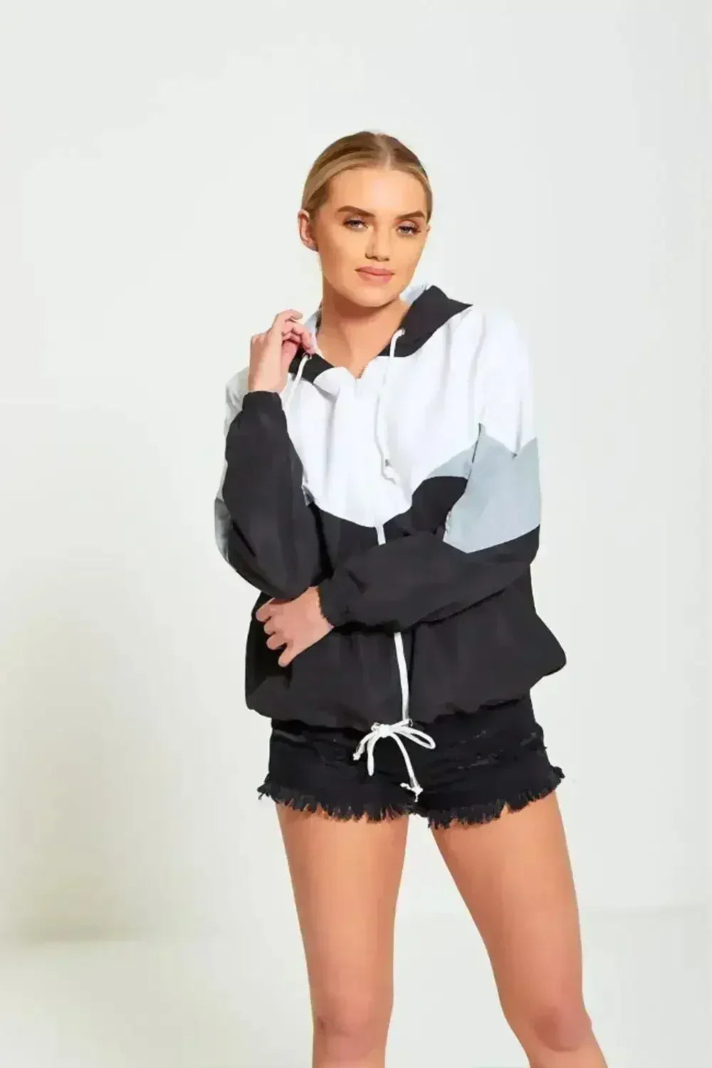 Two Tone Cagoule Jacket for Women by Femstylo