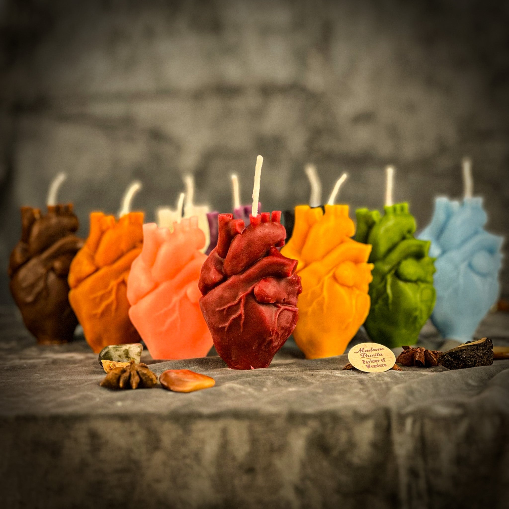 Beeswax Anatomical Heart Spell Candle - Love & Emotional Healing Magic by Parlour of Wonders