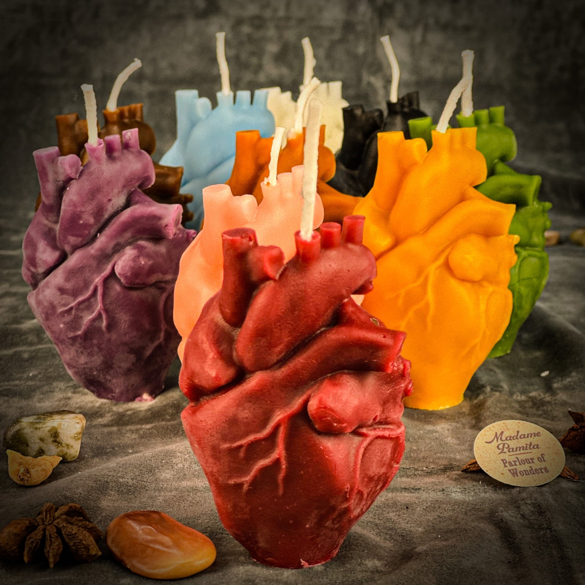 Beeswax Anatomical Heart Spell Candle - Love & Emotional Healing Magic by Parlour of Wonders