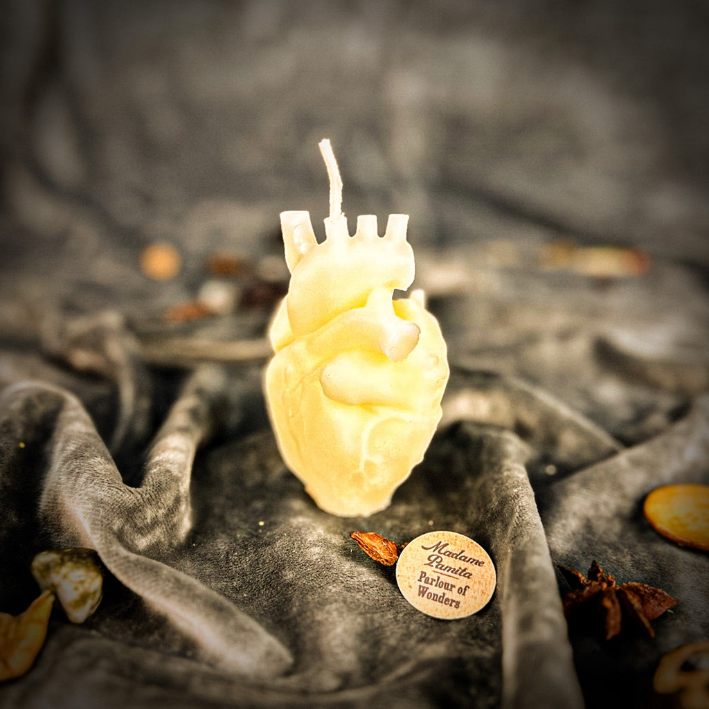 Beeswax Anatomical Heart Spell Candle - Love & Emotional Healing Magic by Parlour of Wonders