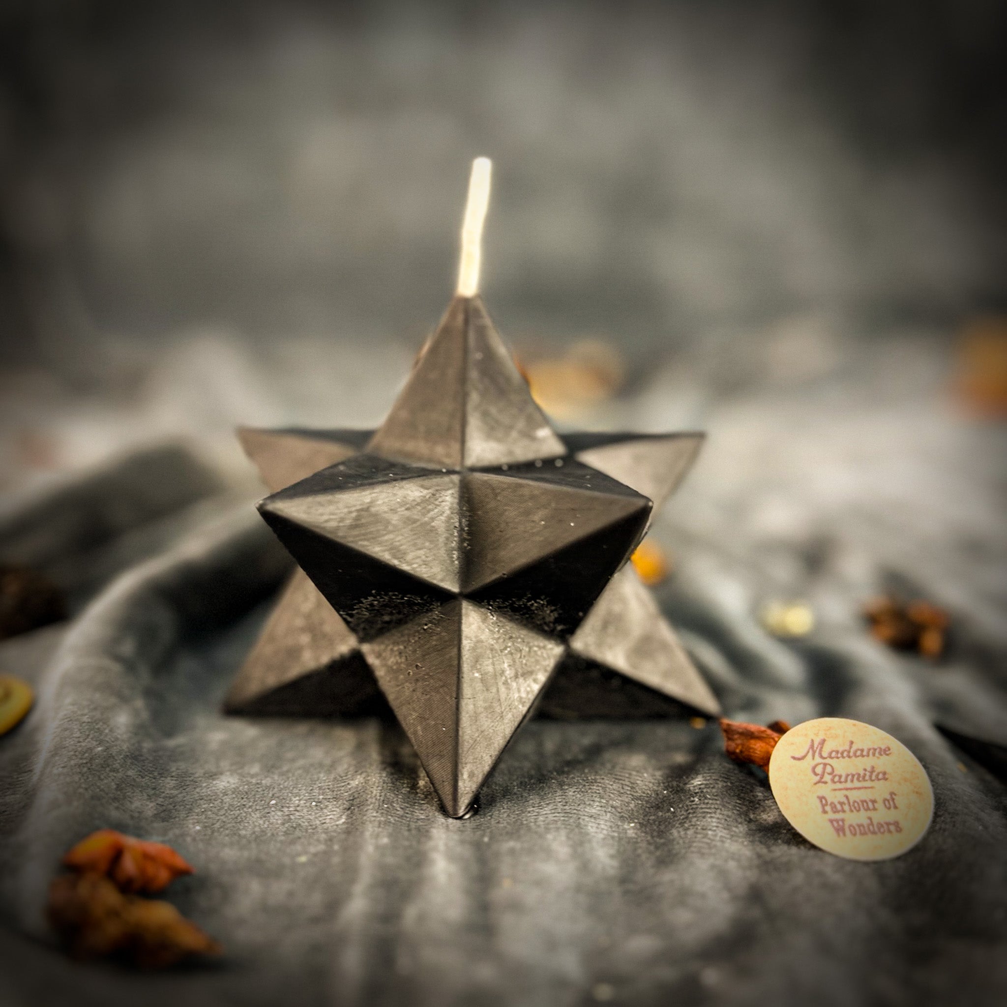 Beeswax Pentagram Merkaba Spell Candle - Protection, Ascension & Sacred Geometry by Parlour of Wonders