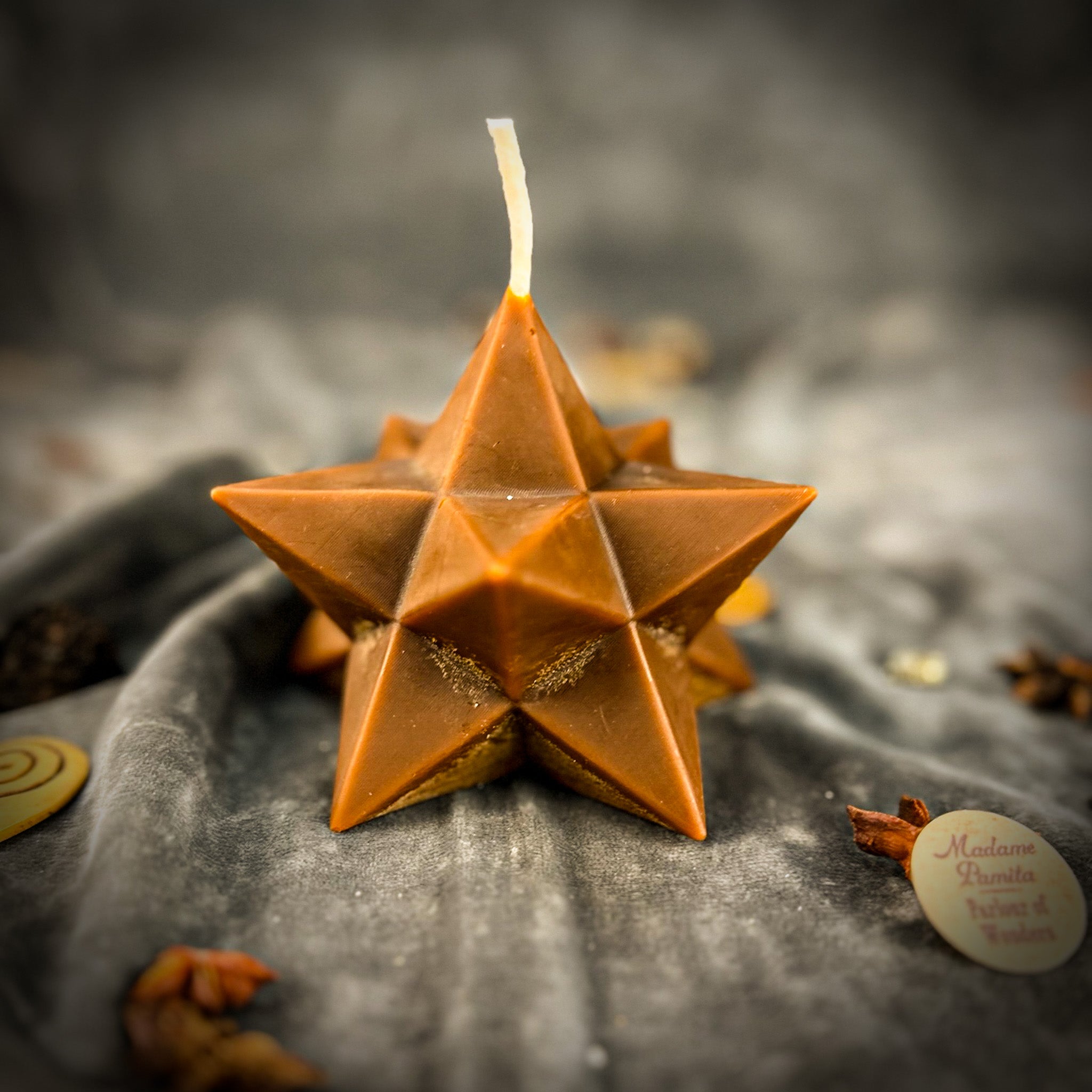 Beeswax Pentagram Merkaba Spell Candle - Protection, Ascension & Sacred Geometry by Parlour of Wonders