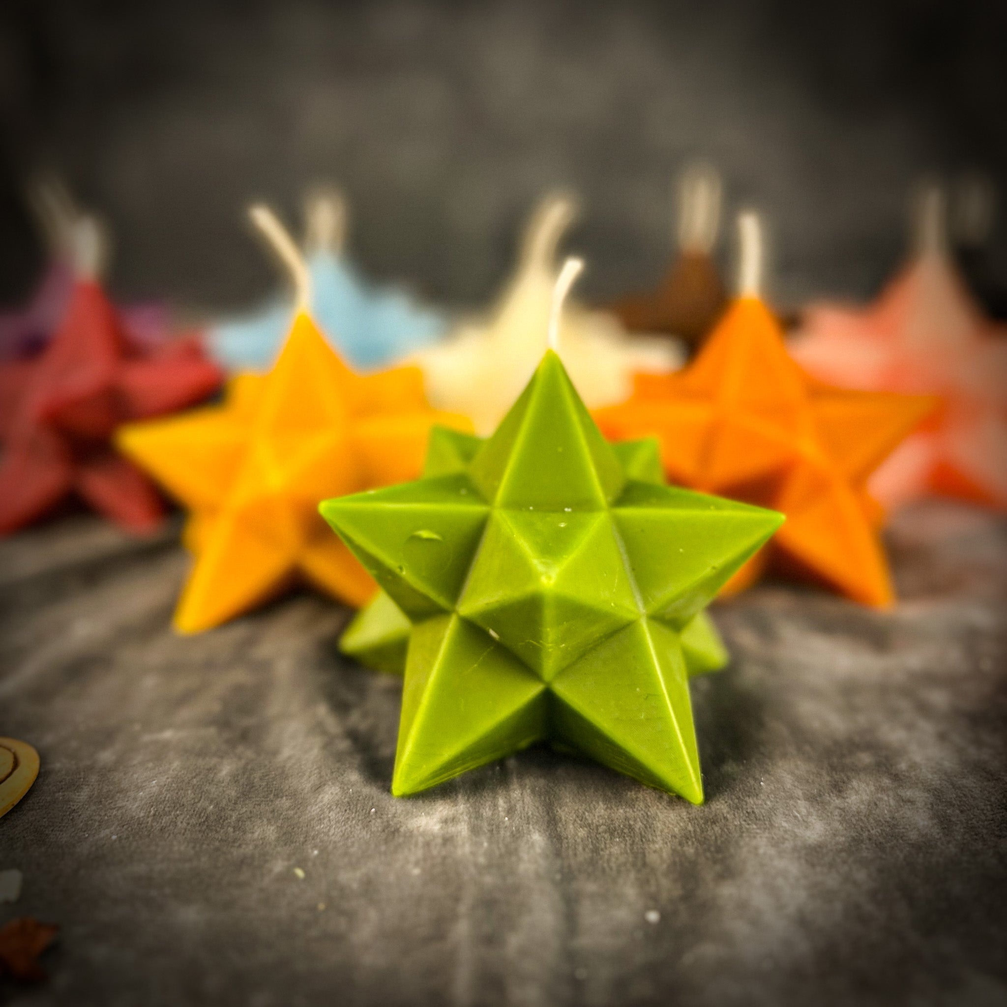 Beeswax Pentagram Merkaba Spell Candle - Protection, Ascension & Sacred Geometry by Parlour of Wonders
