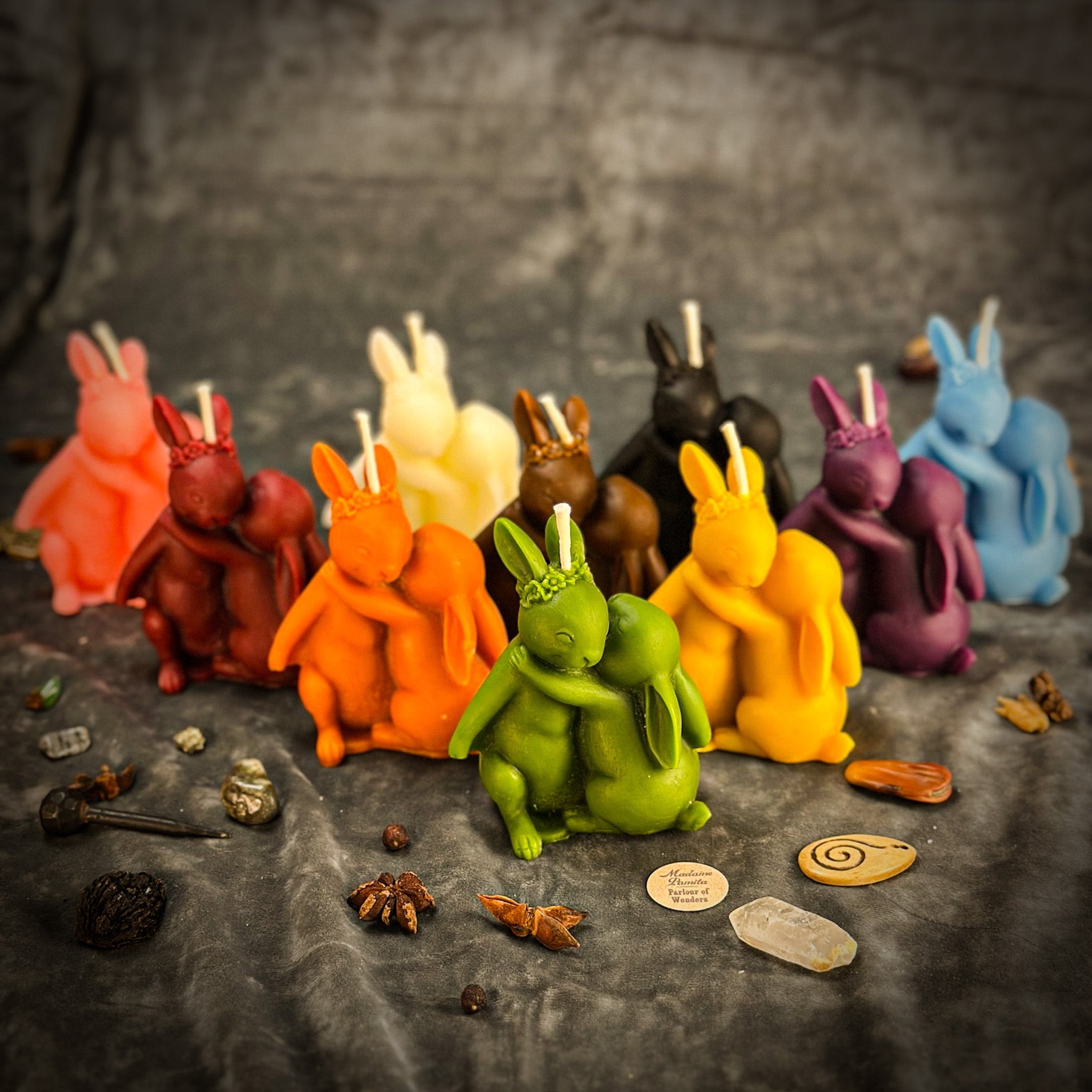 Beeswax Rabbit Rabbit Spell Candle - Good Luck & New Beginnings by Parlour of Wonders