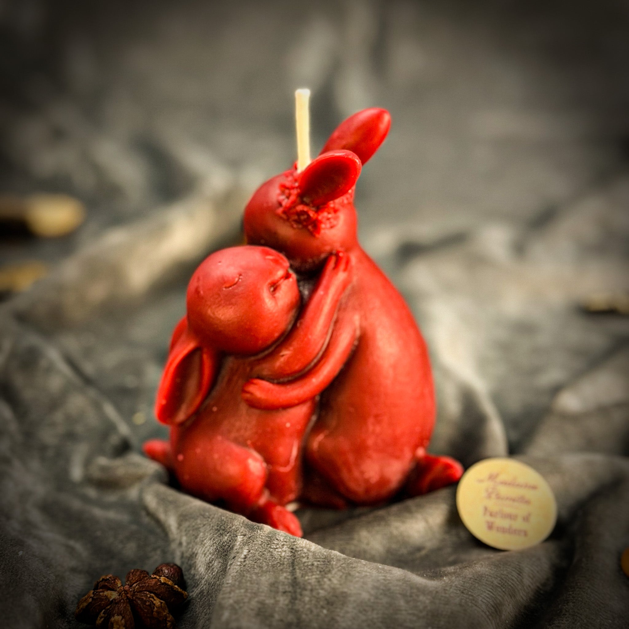 Beeswax Rabbit Rabbit Spell Candle - Good Luck & New Beginnings by Parlour of Wonders
