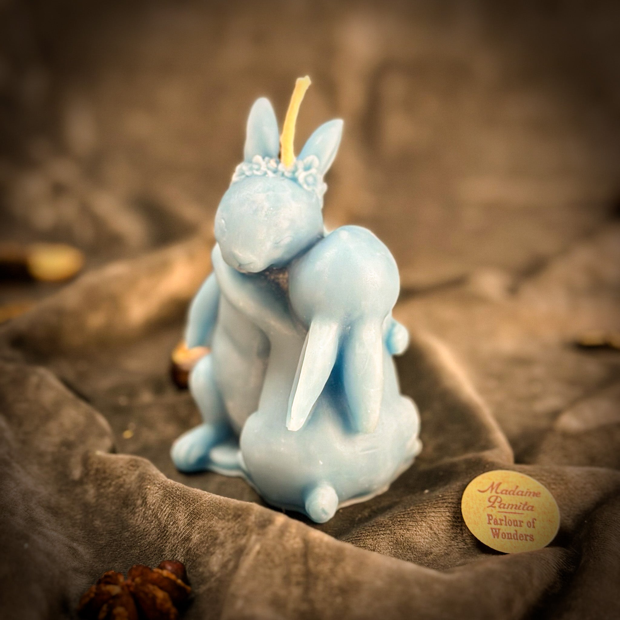 Beeswax Rabbit Rabbit Spell Candle - Good Luck & New Beginnings by Parlour of Wonders