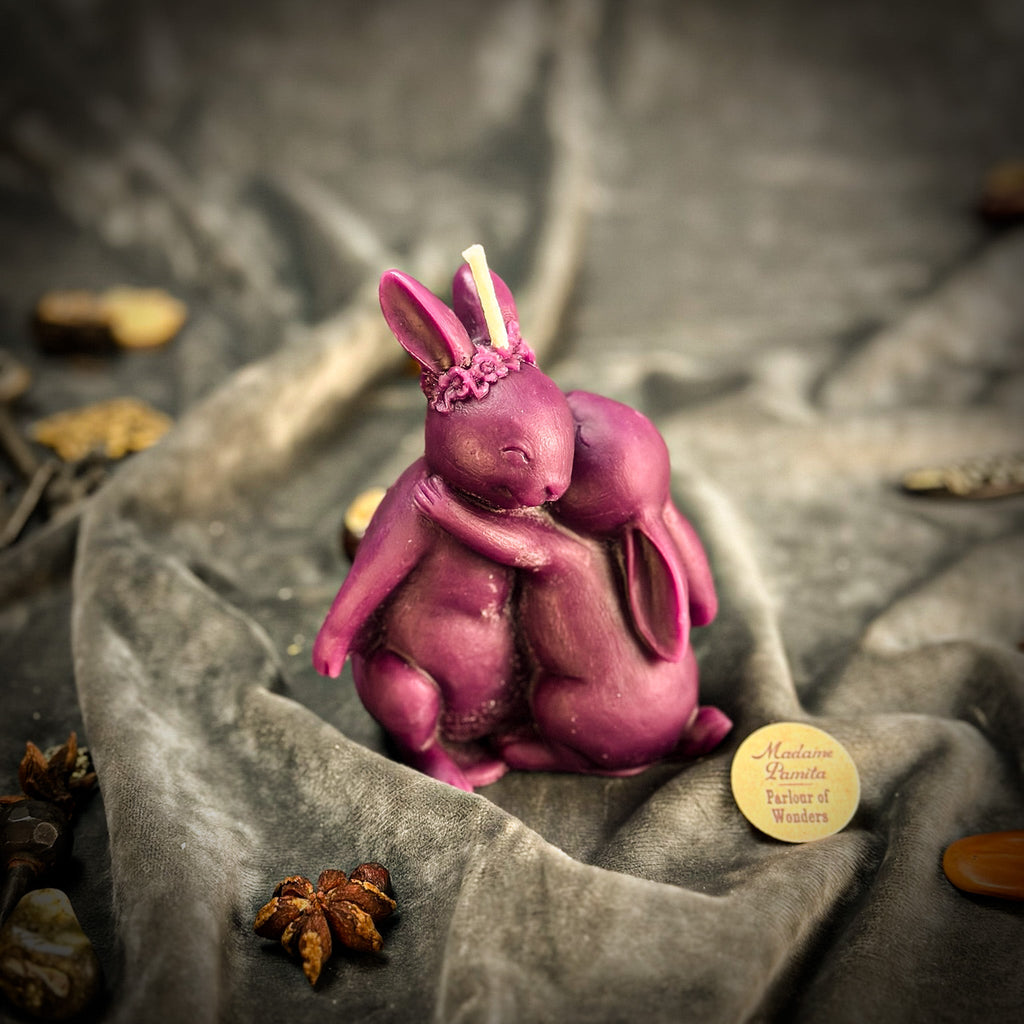 Beeswax Rabbit Rabbit Spell Candle - Good Luck & New Beginnings by Parlour of Wonders