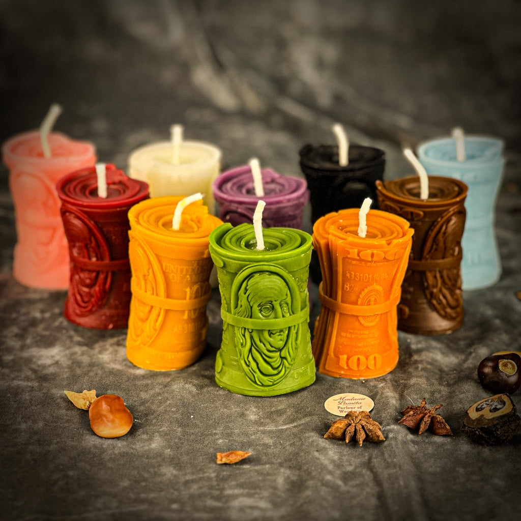 Beeswax Pay Me Spell Candle - Debt Collection & Fair Compensation by Parlour of Wonders