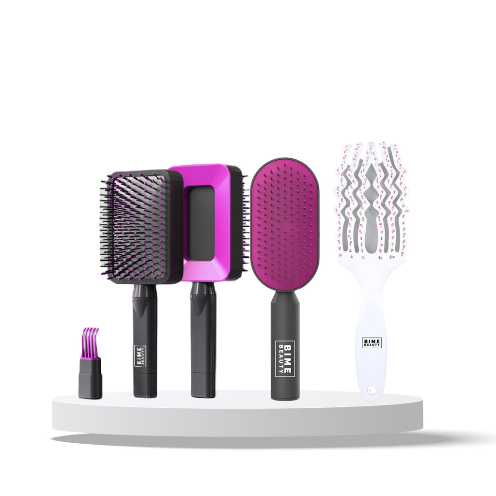 Best Hair Brush Set – Ultimate 4-in-1 Bundle by BimeBeauty