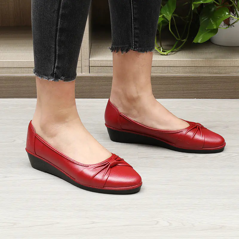 Low-top PVC Plain Faux Leather Shoes by Trendy Attic Store01