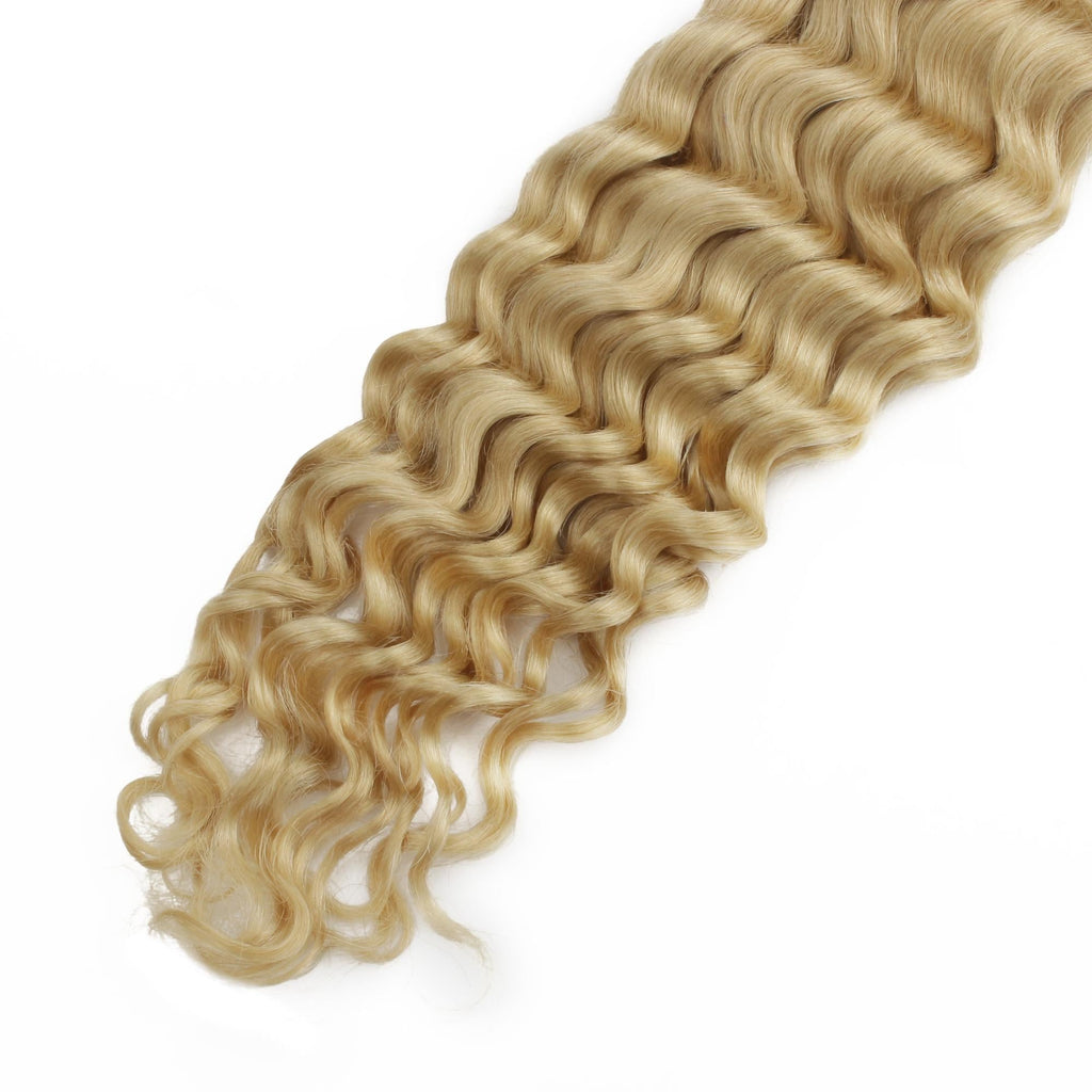 Blonde Deep Wave Bulk 100% Human Braiding Hair by Private Label