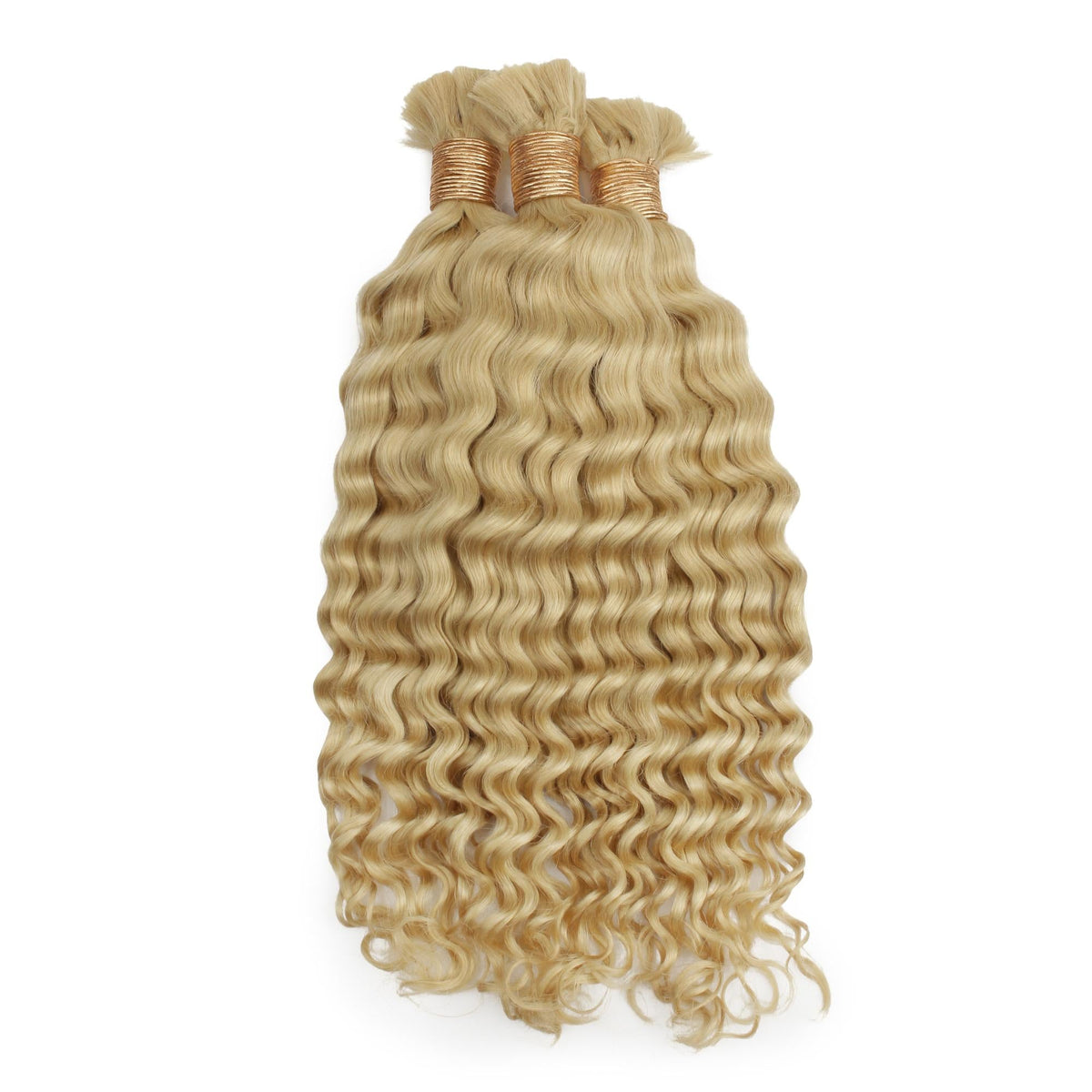 Blonde Deep Wave Bulk 100% Human Braiding Hair by Private Label