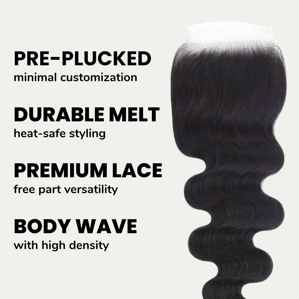 Body Wave 5x5 HD Lace Human Hair Closure by Private Label