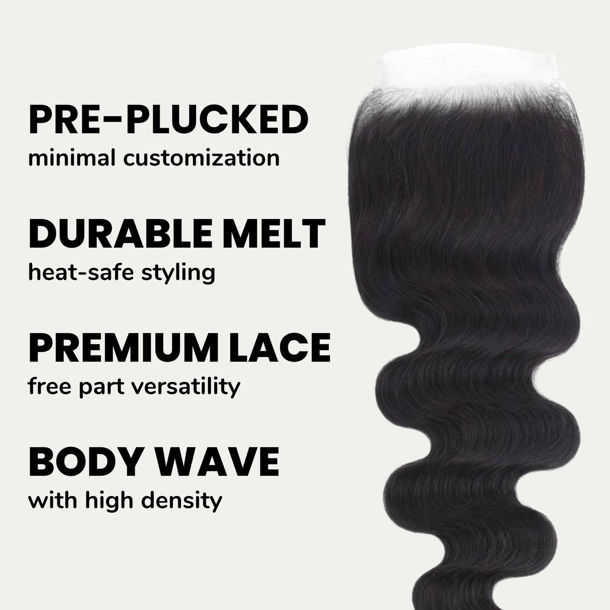 Body Wave 5x5 HD Lace Human Hair Closure by Private Label
