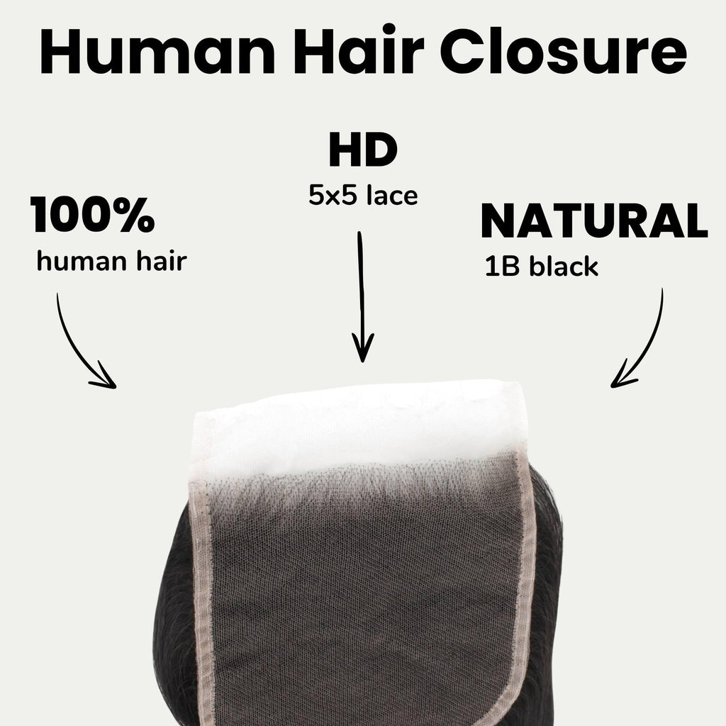 Body Wave 5x5 HD Lace Human Hair Closure by Private Label