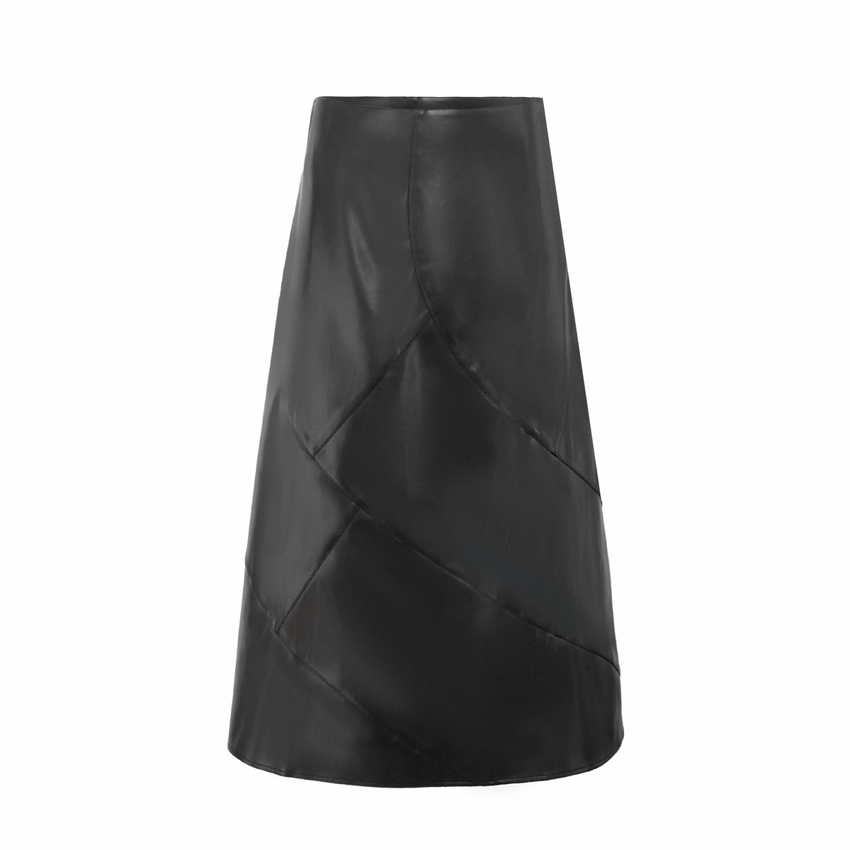 LEATHER SEAM SKIRT by profile-nyc