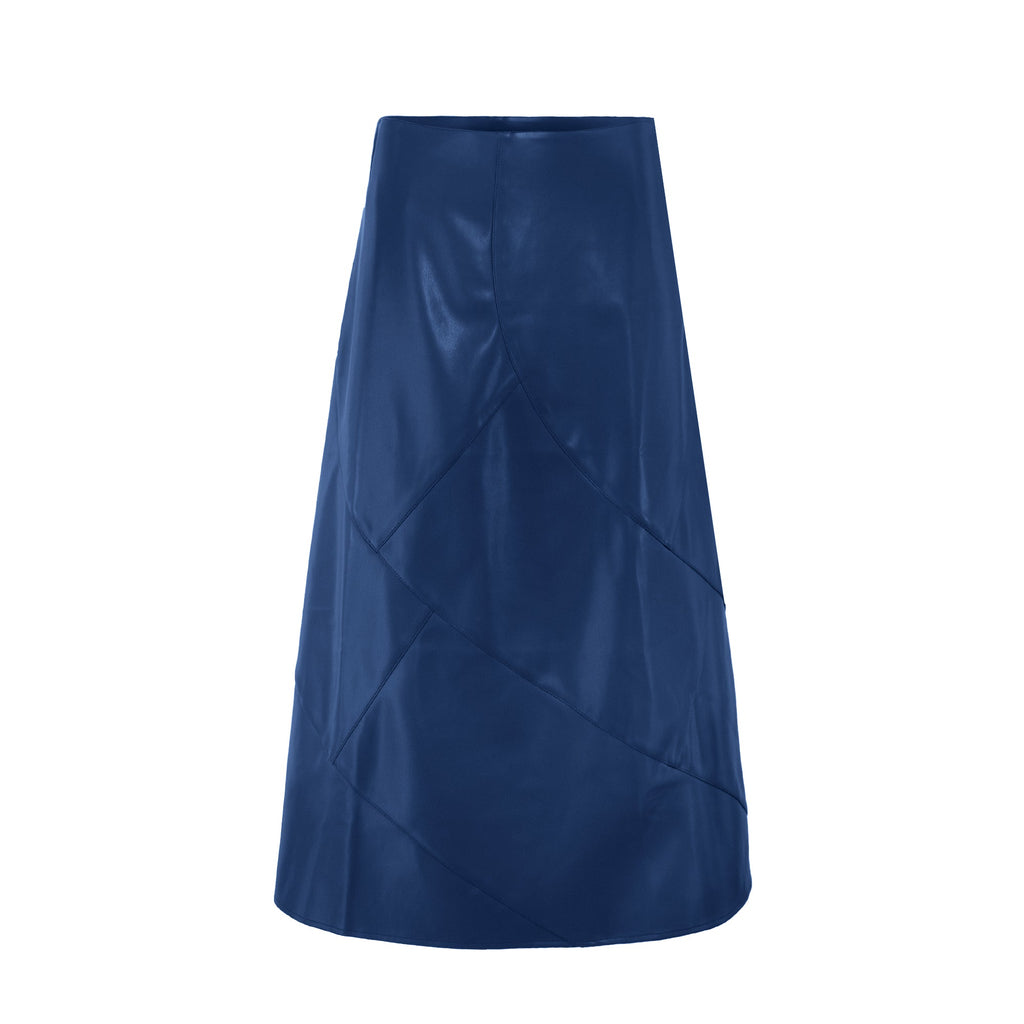LEATHER SEAM SKIRT by profile-nyc