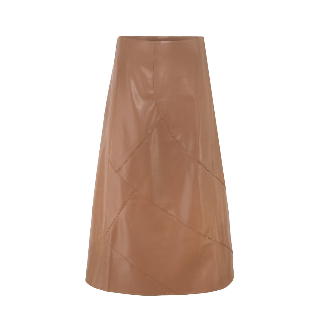 LEATHER SEAM SKIRT by profile-nyc