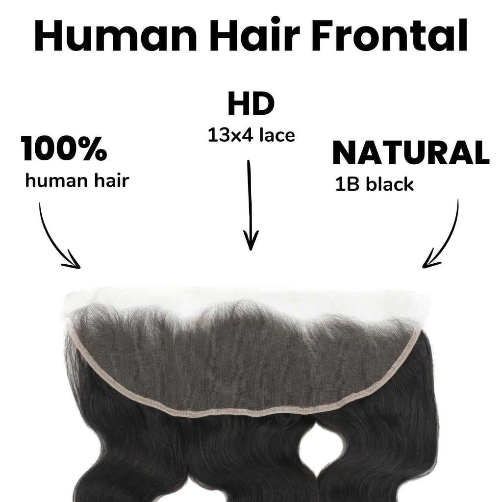 Brazilian Body Wave 13x4 HD Lace Human Hair Frontal by Private Label