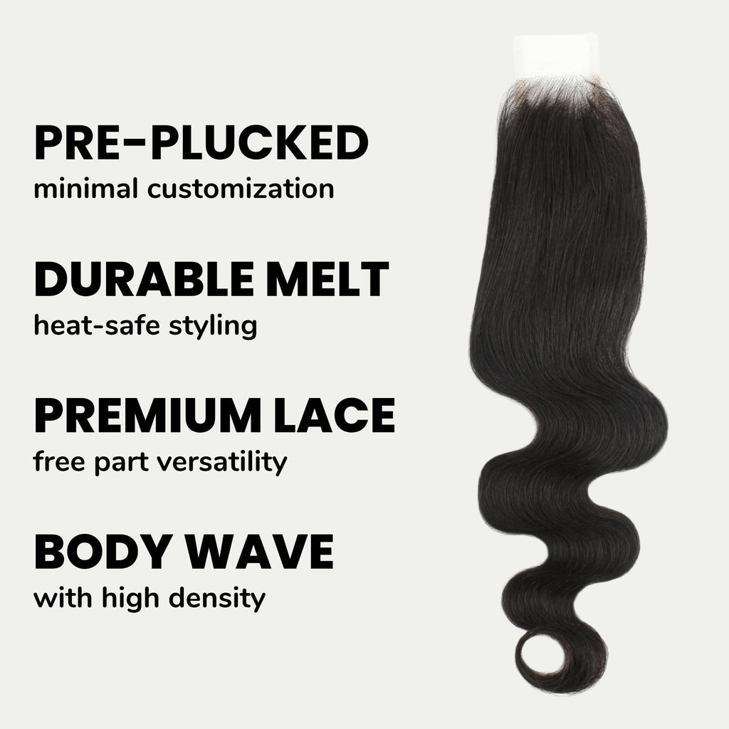 Brazilian Body Wave 2x6 HD Lace Human Hair Closure by Private Label