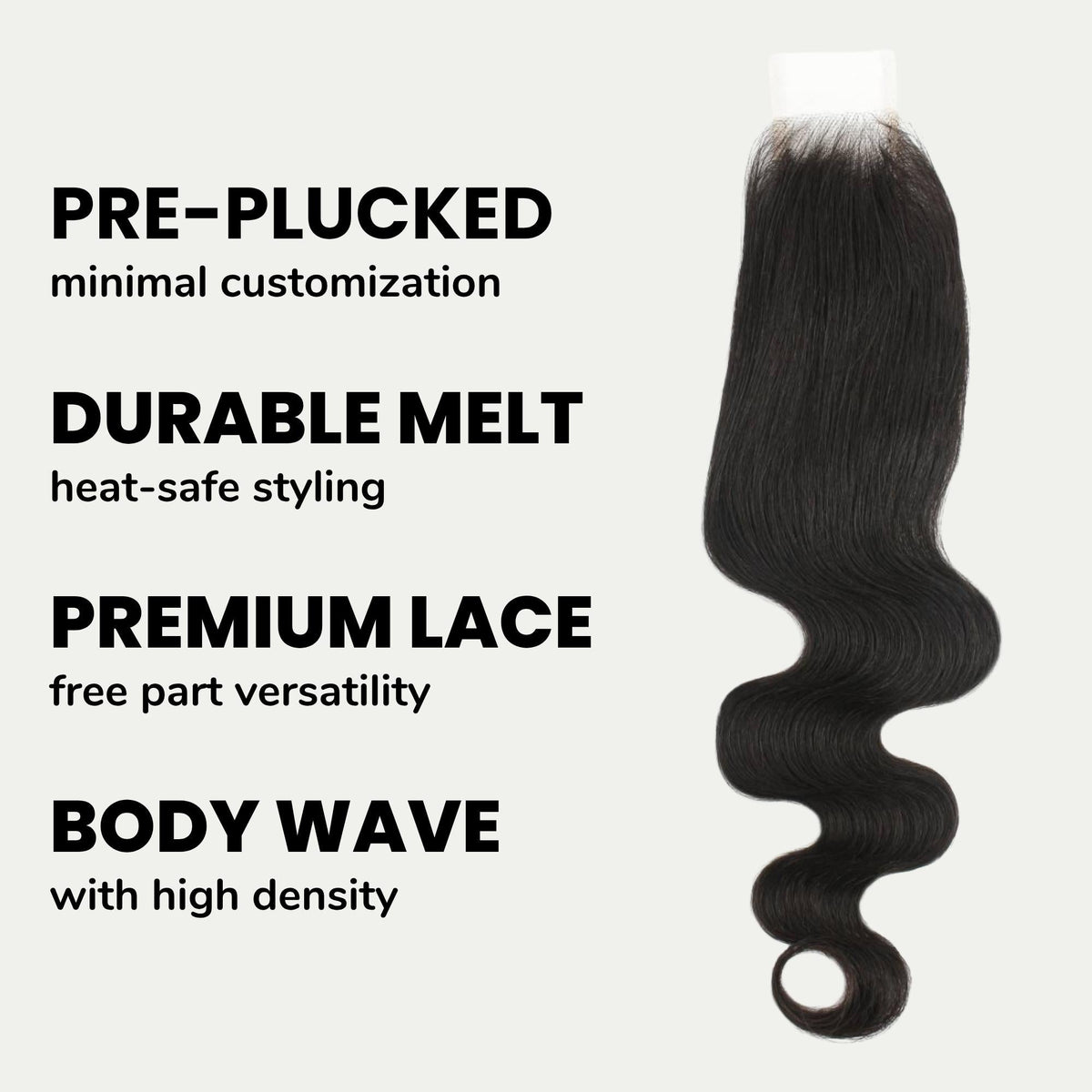 Brazilian Body Wave 2x6 HD Lace Human Hair Closure by Private Label