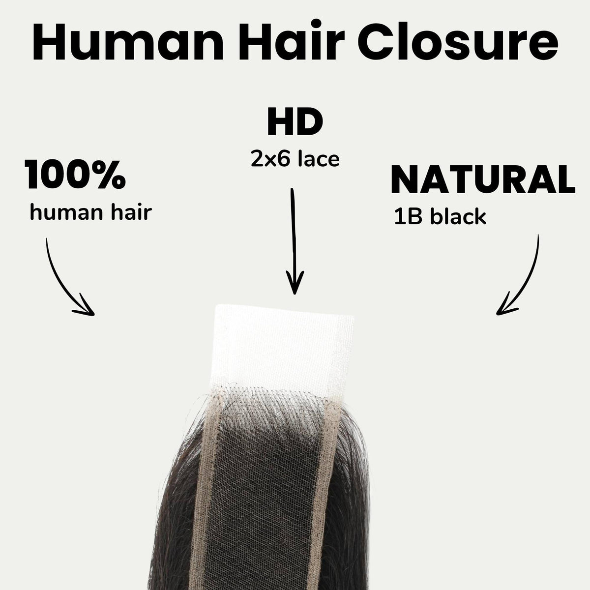 Brazilian Body Wave 2x6 HD Lace Human Hair Closure by Private Label
