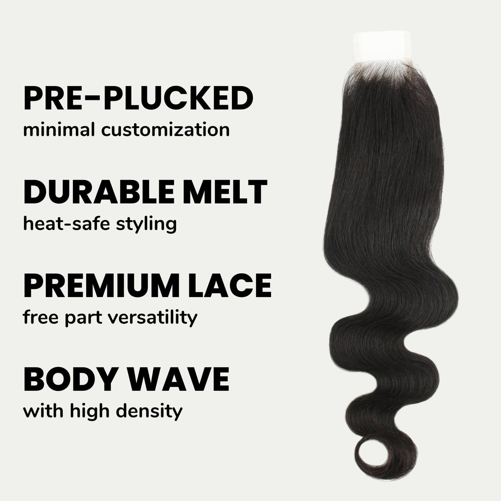 Brazilian Body Wave 2x6 Transparent Lace Human Hair Closure by Private Label