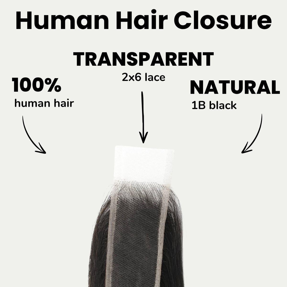 Brazilian Body Wave 2x6 Transparent Lace Human Hair Closure by Private Label