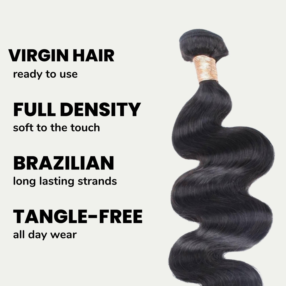 Brazilian Body Wave 100% Human Hair Bundles by Private Label
