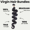 Brazilian Body Wave 100% Human Hair Bundles by Private Label
