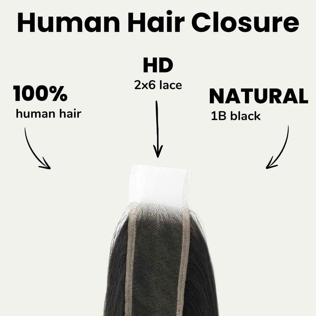 Brazilian Silky Straight 2x6 HD Lace Human Hair Closure by Private Label