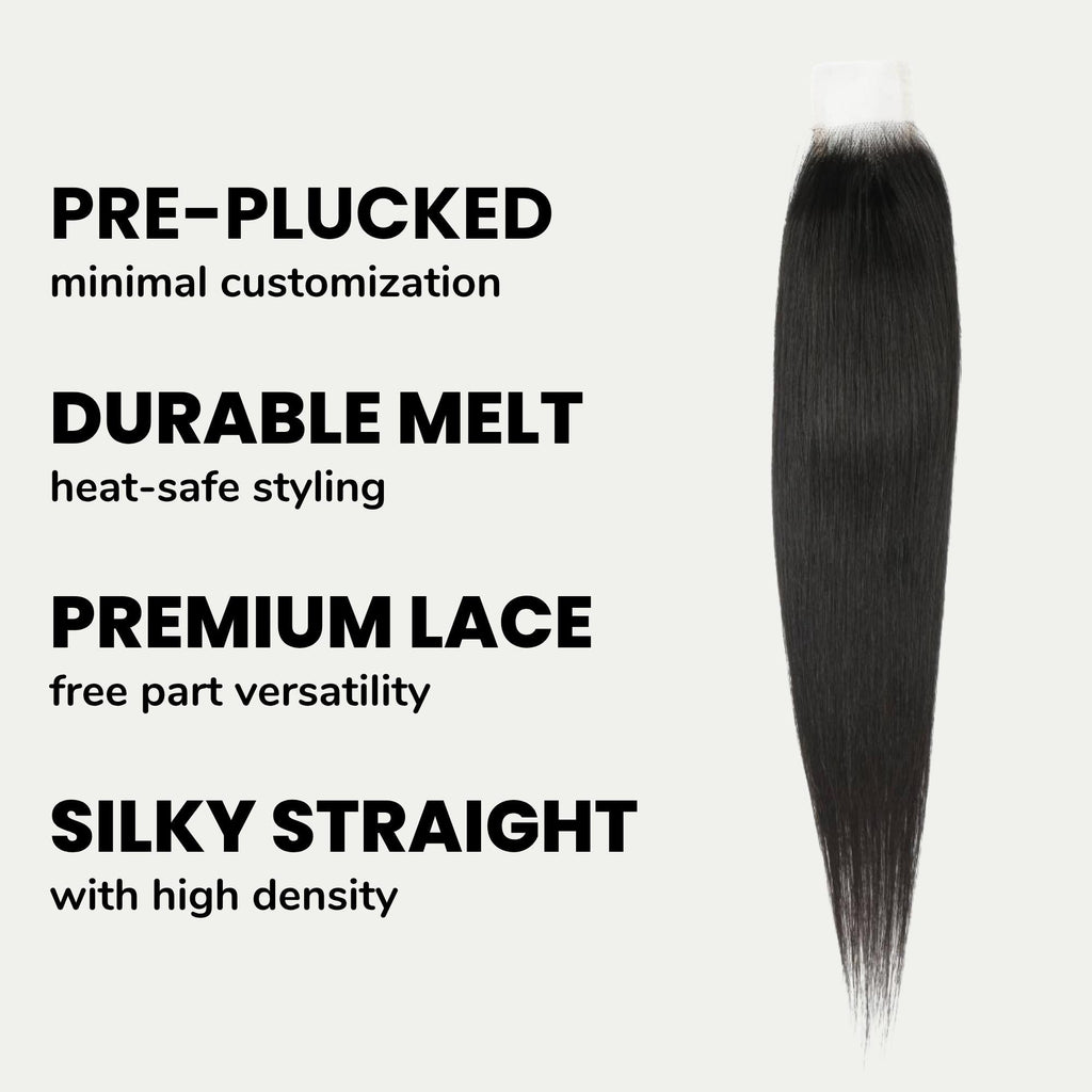 Brazilian Silky Straight 2x6 Transparent Lace Human Hair Closure by Private Label