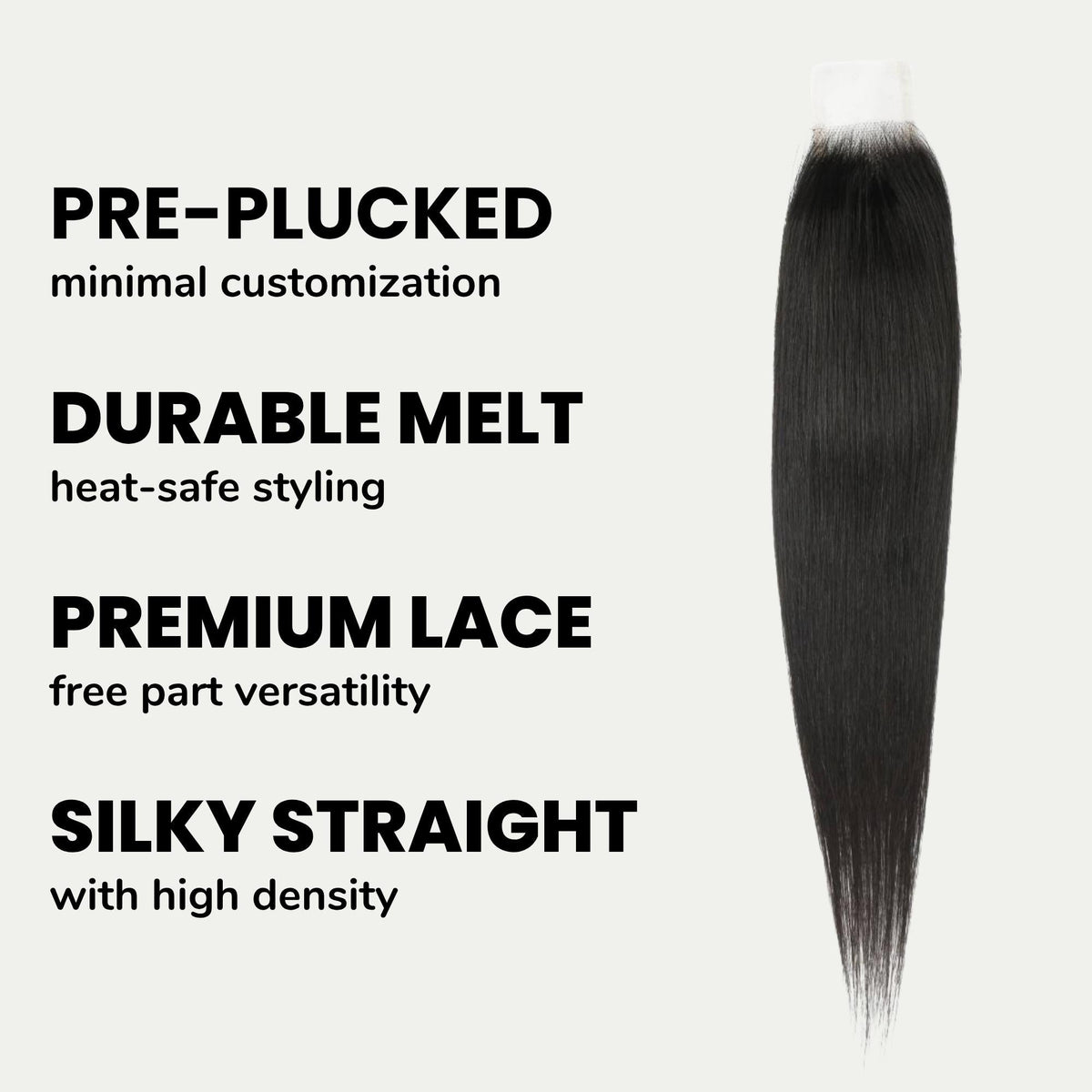 Brazilian Silky Straight 2x6 Transparent Lace Human Hair Closure by Private Label