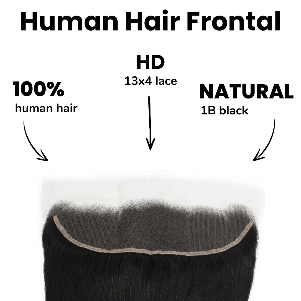 Brazilian Straight 13x4 HD Lace Human Hair Frontal by Private Label