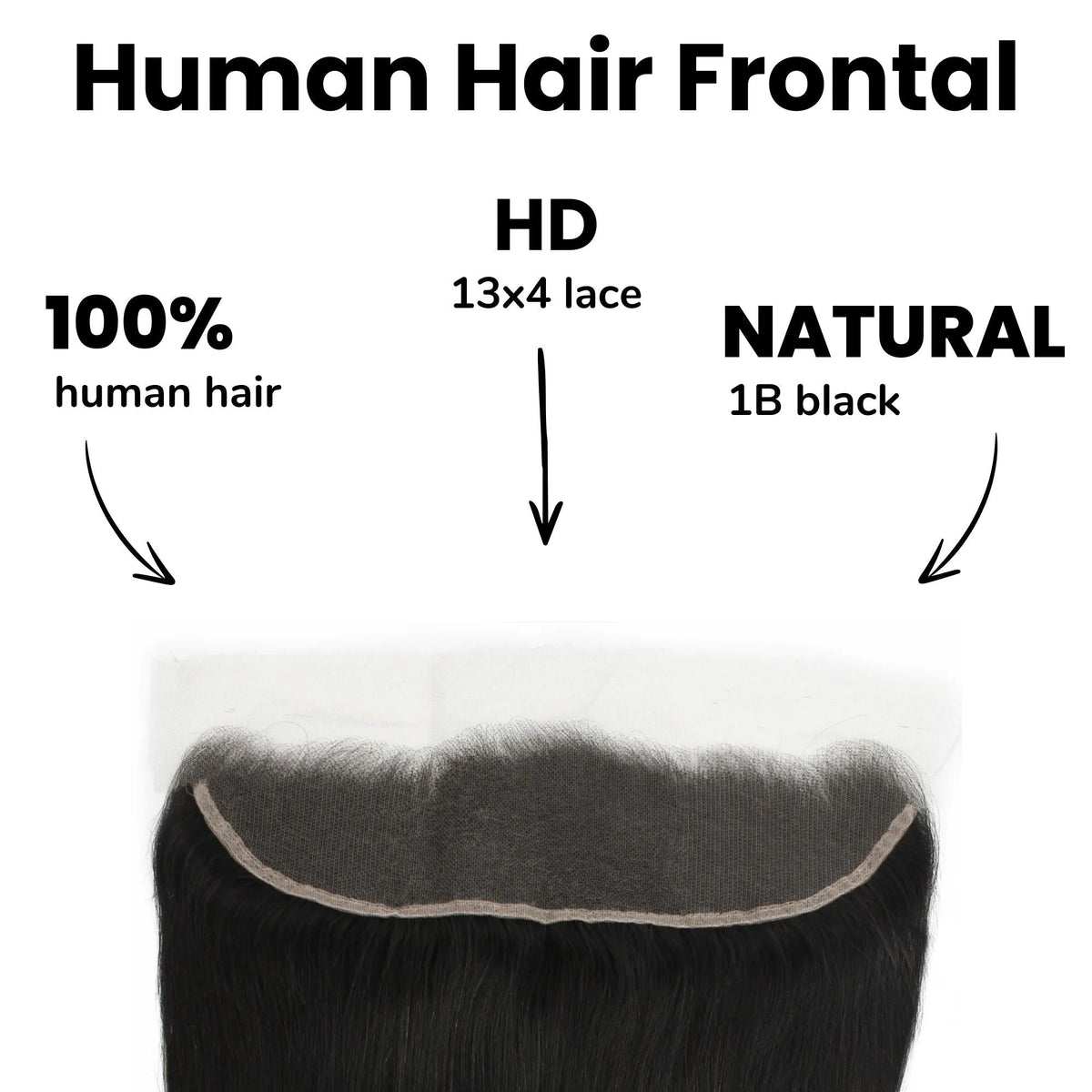 Brazilian Straight 13x4 HD Lace Human Hair Frontal by Private Label